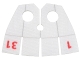 Lot ID: 336293799  Part No: 29338  Name: Minifigure Cape Cloth, Collar with 4 Square Strips with Calendar Numbers Pattern