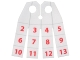Lot ID: 405613243  Part No: 29346  Name: Minifigure Cape Cloth, 4 Rectangular Strips with Calendar Numbers Pattern