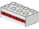 Lot ID: 400342438  Part No: 3001oldpb01  Name: Brick 2 x 4 with Plane Windows 4 in Thin Red Stripe Pattern