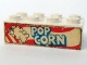 Part No: 3001pb035  Name: Brick 2 x 4 with Popcorn with 3 White Stripes on Bag Pattern both sides (Stickers) - Set 6390