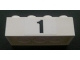 Part No: 3001pb071  Name: Brick 2 x 4 with Black '1' Pattern (Sticker) - Set 8672