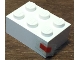 Part No: 3002oldpb12  Name: Brick 2 x 3 with Red Rectangle Pattern (Sticker) - Set 1650-1