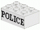 Lot ID: 259283297  Part No: 3002pb01  Name: Brick 2 x 3 with Black 'POLICE' Serif Pattern
