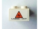 Part No: 3002pb27  Name: Brick 2 x 3 with Orange Danger Triangle and 'FLAMMABLE LIQUID' Pattern on End (Sticker) - Set 8154