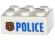 Part No: 3002pb30  Name: Brick 2 x 3 with Police Copper Star Badge and Blue 'POLICE' Pattern (Sticker) - Set 60130