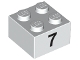Part No: 3003pb041  Name: Brick 2 x 2 with Black  '7' Pattern