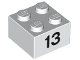 Part No: 3003pb047  Name: Brick 2 x 2 with Black '13' Pattern