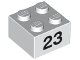 Part No: 3003pb057  Name: Brick 2 x 2 with Black '23' Pattern