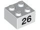 Part No: 3003pb060  Name: Brick 2 x 2 with Black '26' Pattern