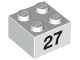 Part No: 3003pb061  Name: Brick 2 x 2 with Black '27' Pattern