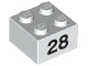 Part No: 3003pb062  Name: Brick 2 x 2 with Black '28' Pattern