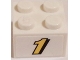 Lot ID: 390478909  Part No: 3003pb085  Name: Brick 2 x 2 with Yellow '1' with Black Outline Pattern (Sticker) - Set 60084