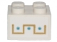 Part No: 3003pb108  Name: Brick 2 x 2 with Gold and Medium Azure Ornament Pattern (Sticker) - Set 70838