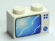 Part No: 3004pb056  Name: Brick 1 x 2 with Blue TV Screen Pattern