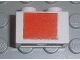 Part No: 3004pb070  Name: Brick 1 x 2 with Red Rectangle Pattern (Sticker) - Set 6375-2