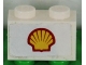Part No: 3004pb139  Name: Brick 1 x 2 with Shell Logo Medium Pattern (Sticker) - Set 1256