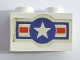 Part No: 3004pb149  Name: Brick 1 x 2 with U.S. Air Force Logo Pattern (Sticker) - Set 575-1