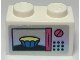 Part No: 3004pb227  Name: Brick 1 x 2 with Bowl in Microwave Pattern (Sticker) - Set 41366