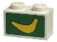 Part No: 3004pb281  Name: Brick 1 x 2 with Yellow Banana on Green Background Pattern (Sticker) - Set 40574