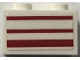 Part No: 3004pb359 Name: Brick 1 x 2 with 3 Red Stripes Pattern on Both Sides (Stickers) - Set 76217 Part No: 3004pb359 Name: Brick 1 x 2 with 3 Red Stripes Pattern on Both Sides (Stickers) - Set 76217