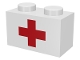 Part No: 3004prc  Name: Brick 1 x 2 with Red Cross Pattern