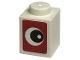 Part No: 3005pb056  Name: Brick 1 x 1 with Black Eye on Red Background Pattern (Sticker) - Set 40574