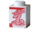 Part No: 3005pb076  Name: Brick 1 x 1 with Red Chopsticks and Noodles in Bowl Pattern (Noodle Box)