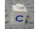 Lot ID: 402130554  Part No: 3005ptCs  Name: Brick 1 x 1 with Blue Capital Letter C Pattern (Serif Font)