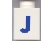 Part No: 3005ptJb  Name: Brick 1 x 1 with Blue 'J' Pattern (Bold Font)