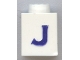 Lot ID: 160236169  Part No: 3005ptJs  Name: Brick 1 x 1 with Blue Capital Letter J Pattern (Serif Font)