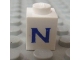Lot ID: 229162217  Part No: 3005ptNs  Name: Brick 1 x 1 with Blue Capital Letter N Pattern (Serif Font)