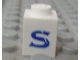 Lot ID: 357688023  Part No: 3005ptSs  Name: Brick 1 x 1 with Blue Capital Letter S Pattern (Serif Font)