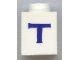 Lot ID: 390839172  Part No: 3005ptTs  Name: Brick 1 x 1 with Blue Capital Letter T Pattern (Serif Font)