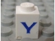 Lot ID: 252837791  Part No: 3005ptYs  Name: Brick 1 x 1 with Blue Capital Letter Y Pattern (Serif Font)