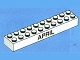 Part No: 3006pb003  Name: Brick 2 x 10 with Black 'MARCH' and 'APRIL' Pattern on opposite sides