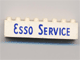 Lot ID: 100011932  Part No: 3008pb011  Name: Brick 1 x 8 with Blue 'ESSO SERVICE' Long Pattern
