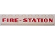 Part No: 3008pb027  Name: Brick 1 x 8 with Red 'FIRE-STATION' Bold Pattern