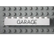 Part No: 3008pb055  Name: Brick 1 x 8 with Black 'GARAGE' Sans-Serif Thin Pattern