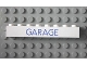 Part No: 3008pb056  Name: Brick 1 x 8 with Blue 'GARAGE' Sans-Serif Thin Pattern