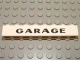 Lot ID: 77651769  Part No: 3008pb064  Name: Brick 1 x 8 with Black 'GARAGE' Sans-Serif Thick Pattern, Elaborate 'G'