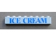 Part No: 3008pb090  Name: Brick 1 x 8 with Blue 'ICE CREAM' Text Pattern (Sticker) - Set 1592