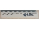Part No: 3008pb192L  Name: Brick 1 x 8 with Dark Blue MSC Logo and Portholes Pattern Model Left Side (Sticker) - Set 40318