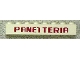Part No: 3008px3  Name: Brick 1 x 8 with Red 'PANETTERIA' Computer Type Font Pattern