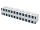 Part No: 3009p24  Name: Brick 1 x 6 with Ferry Squares Light Blue and Black in 2 Lines Pattern (Set 1554)