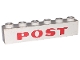 Part No: 3009pb018  Name: Brick 1 x 6 with Red 'POST' Pattern