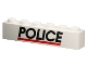 Part No: 3009pb028  Name: Brick 1 x 6 with Black 'POLICE' and Red Line Pattern