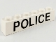 Part No: 3009pb038  Name: Brick 1 x 6 with Black 'POLICE' Sans-Serif Pattern