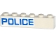 Part No: 3009pb184L  Name: Brick 1 x 6 with Blue 'POLICE' Pattern Model Left Side (Sticker) - Sets 60045 / 60046