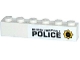 Part No: 3009pb189R  Name: Brick 1 x 6 with Minifigure Head Badge and 'SUPER SECRET POLICE' Pattern Model Right Side (Sticker) - Set 70819