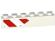 Part No: 3009pb194R  Name: Brick 1 x 6 with Red and White Danger Stripes Cutout Pattern Right (Sticker) - Set 75917
